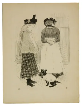 Litografía Hermann-Paul - 1. Distractions permises