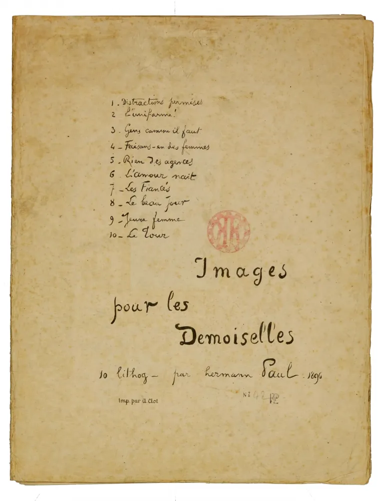 Litografía Hermann-Paul - Images pour les Demoiselles (covert)