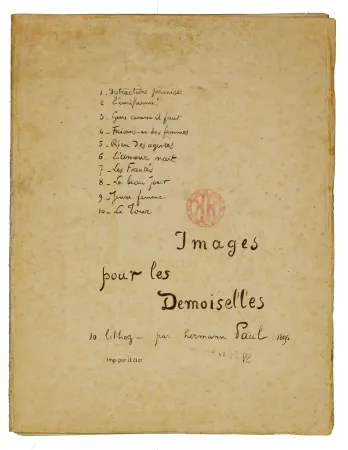 Litografía Hermann-Paul - Images pour les Demoiselles (covert)