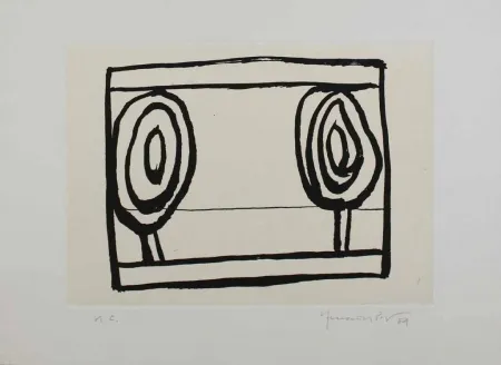 Aguatinta Hernandez Pijuan - Arbres 1