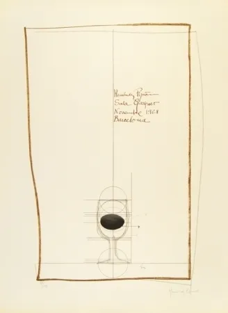 Litografía Hernandez Pijuan - Cartel exposición Sala Gaspar