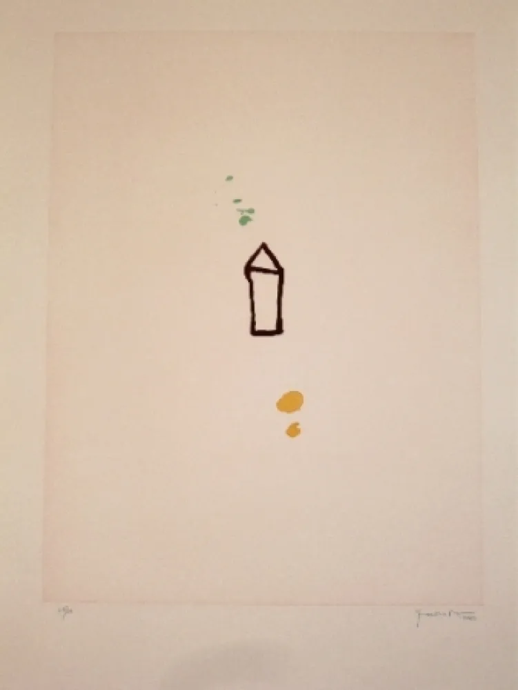 Aguatinta Hernandez Pijuan - Casa amb jardí 1