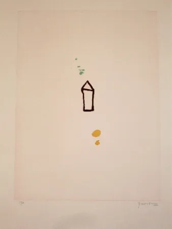 Aguatinta Hernandez Pijuan - Casa amb jardí 1