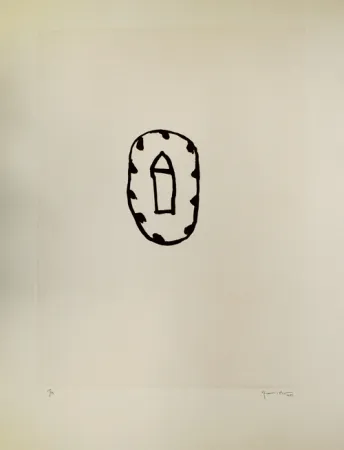 Aguatinta Hernandez Pijuan - Casa amb jardí 3