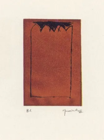 Aguatinta Hernandez Pijuan - Catedral ocre