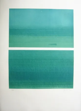 Grabado Hernandez Pijuan - Doble paisatge