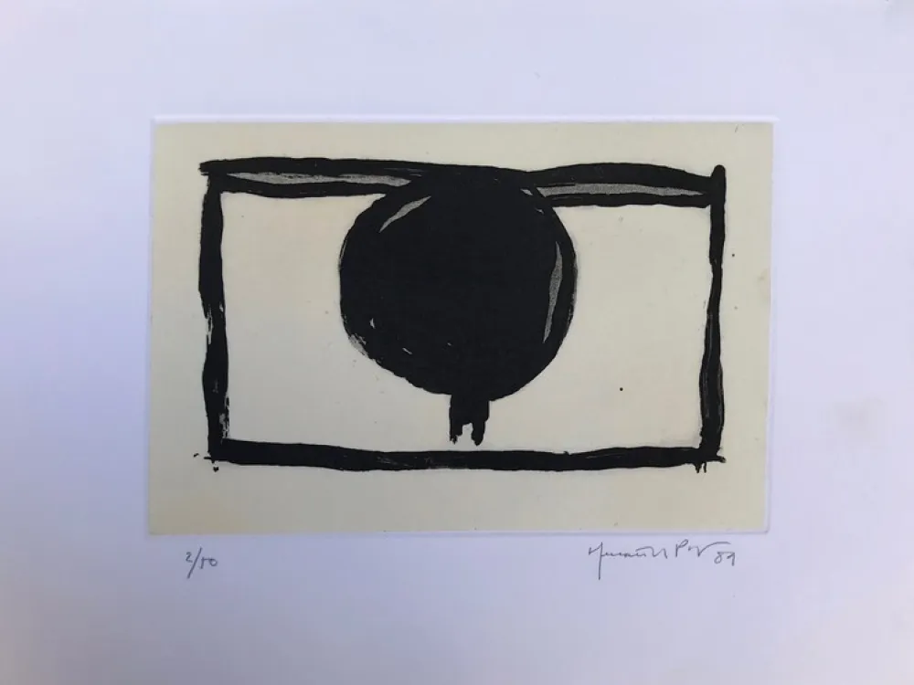 Grabado Hernandez Pijuan - Dos arbres