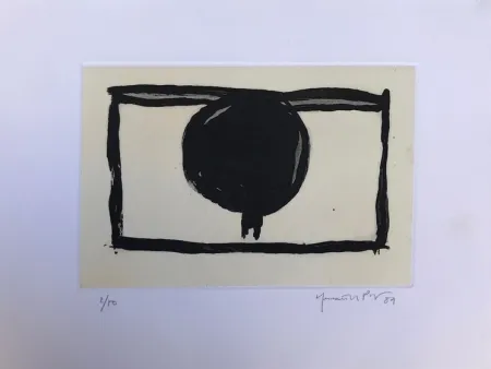 Grabado Hernandez Pijuan - Dos arbres