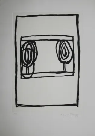 Aguatinta Hernandez Pijuan - Dos arbres