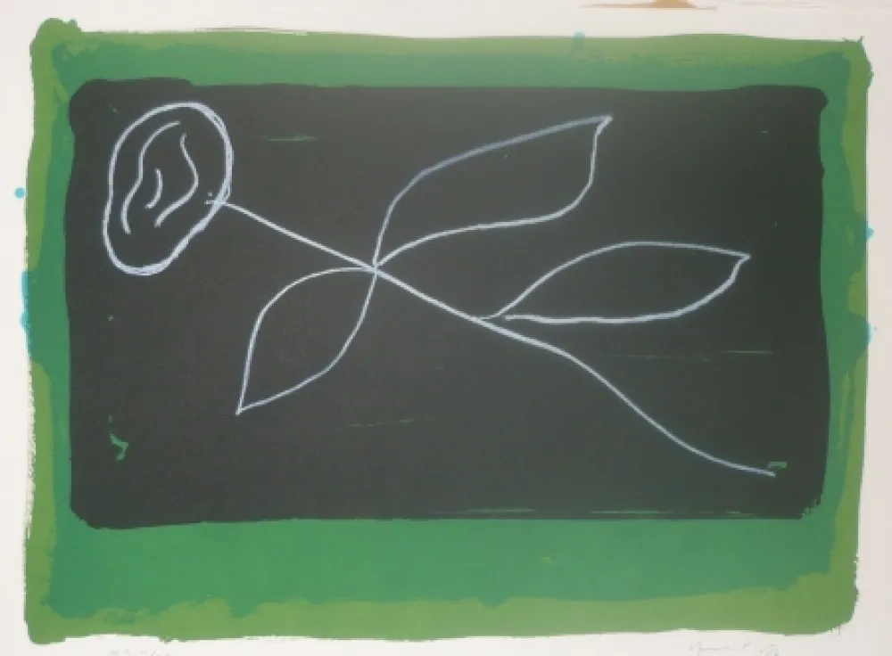 Litografía Hernandez Pijuan - Fleur