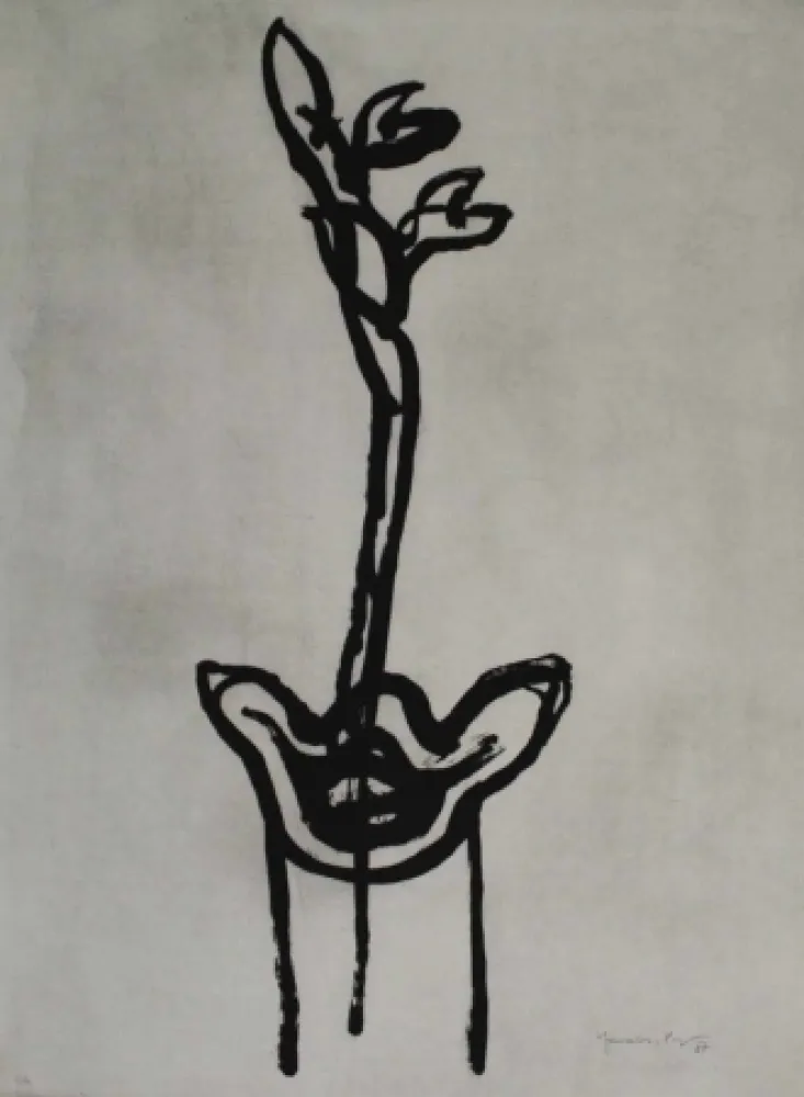 Aguatinta Hernandez Pijuan - Flor 2