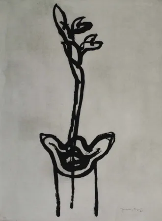 Aguatinta Hernandez Pijuan - Flor 2