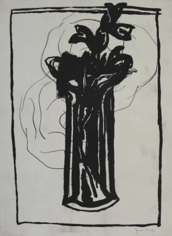 Aguatinta Hernandez Pijuan - Flor 4