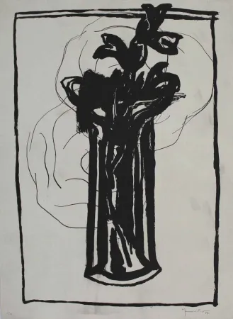 Aguatinta Hernandez Pijuan - Flor 4