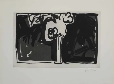 Aguatinta Hernandez Pijuan - Flors I