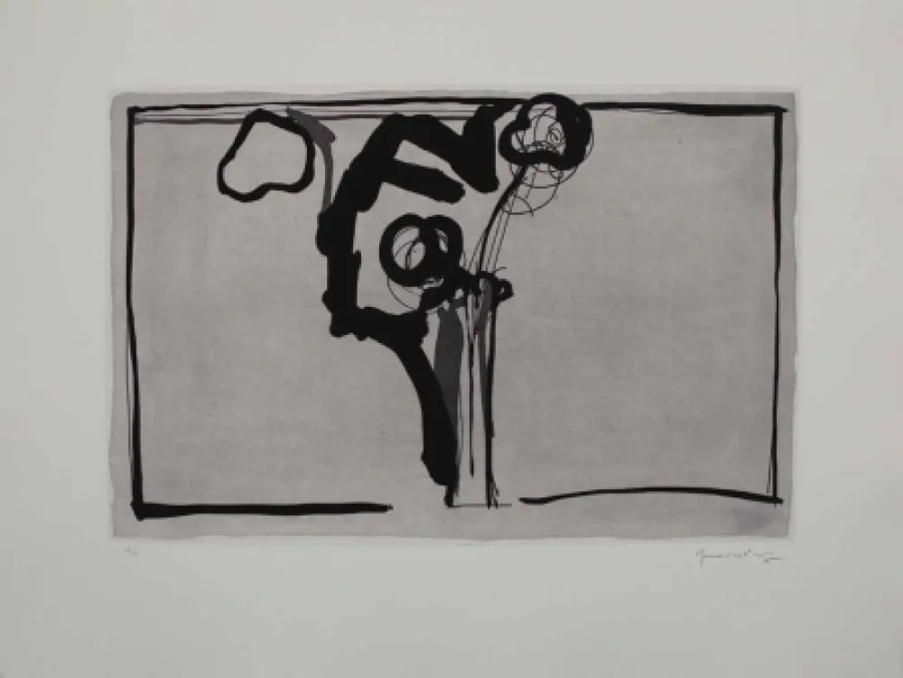 Aguatinta Hernandez Pijuan - Flors II