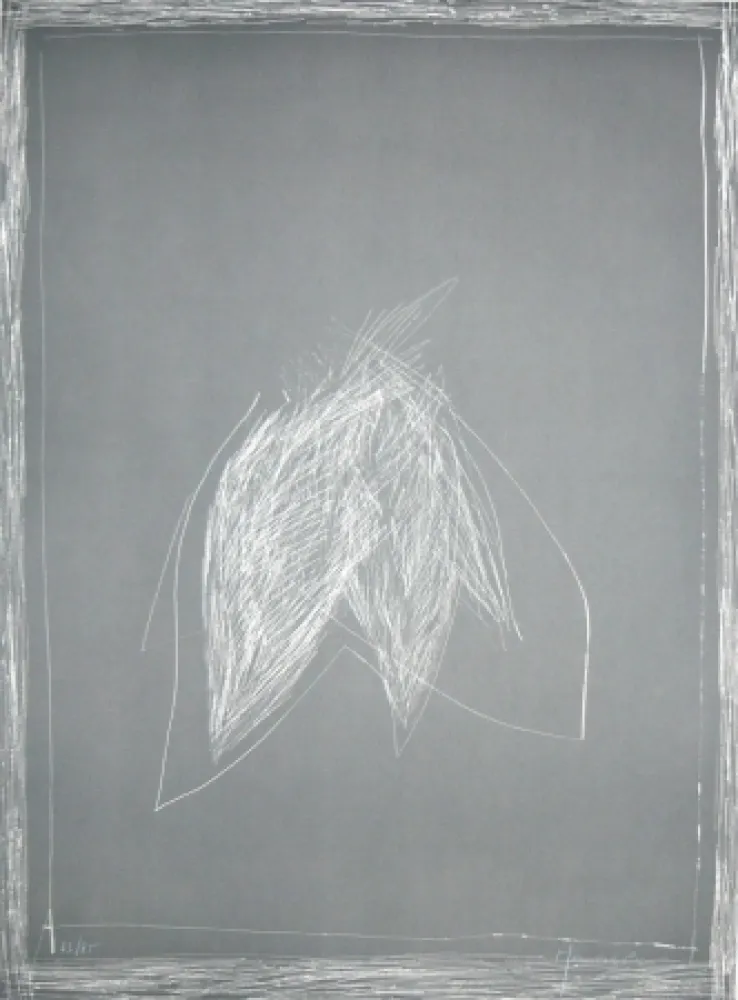 Litografía Hernandez Pijuan - Fulles 3