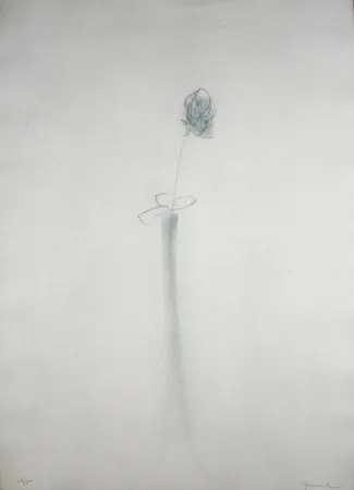 Grabado Hernandez Pijuan - Gerro i flor