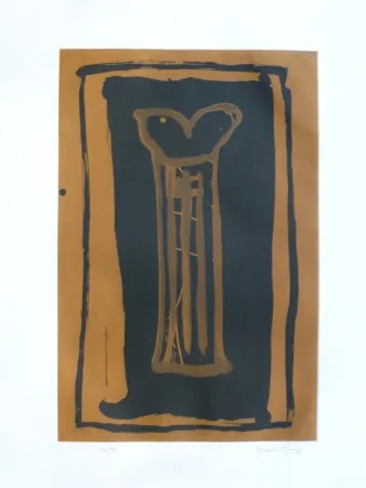 Aguatinta Hernandez Pijuan - Gerro ocre