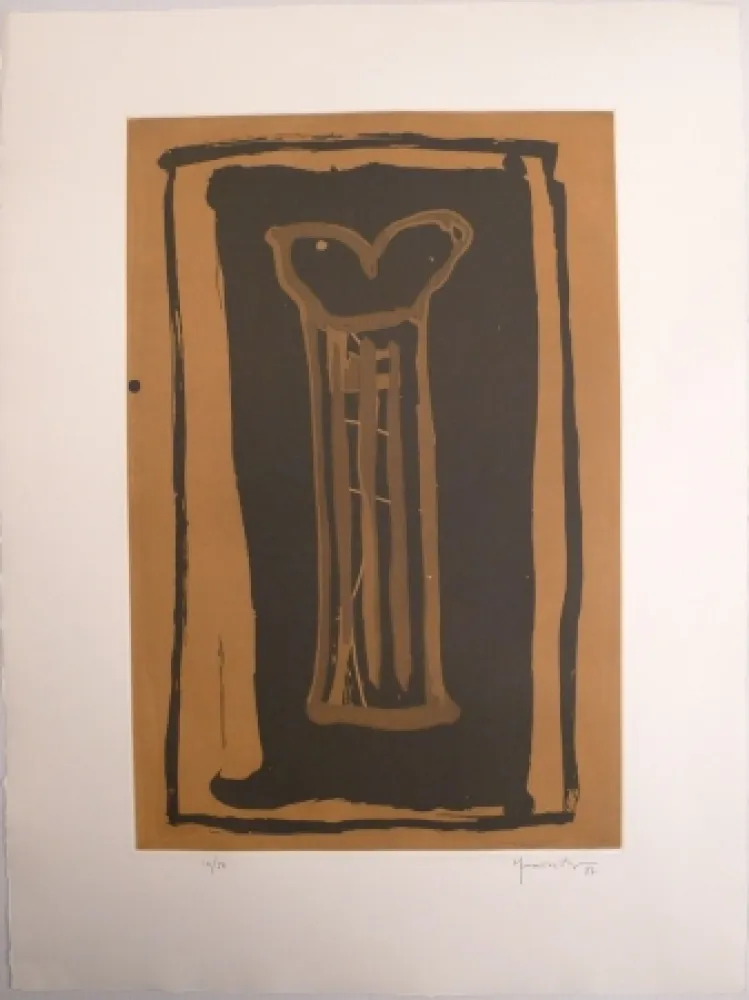 Aguatinta Hernandez Pijuan - Guerro Ocre