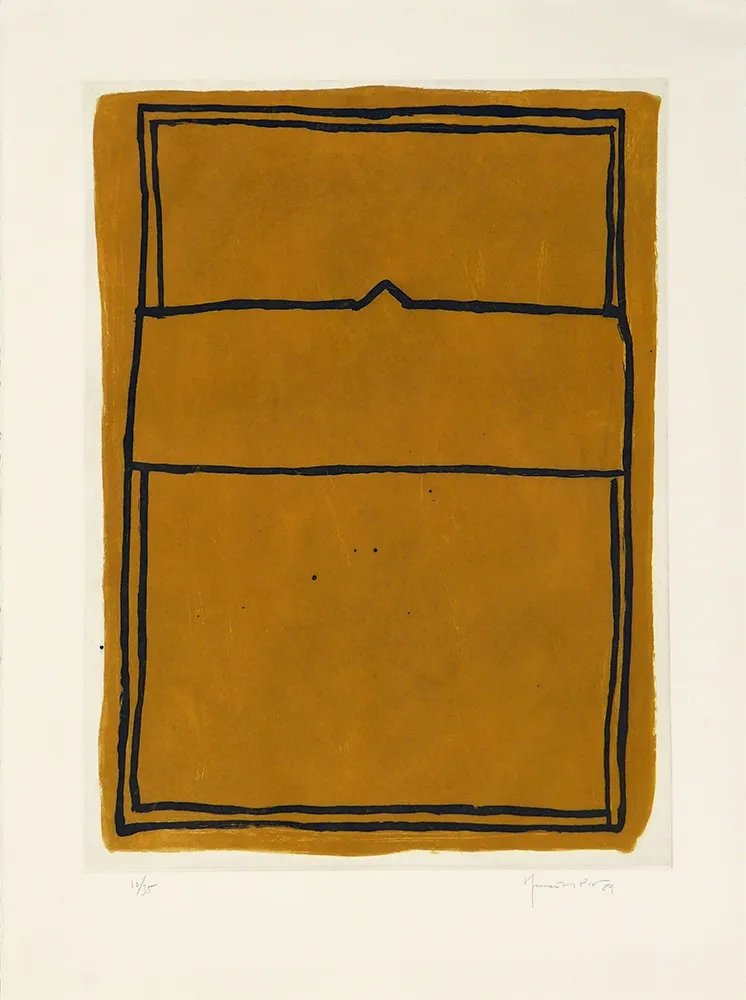 Grabado Hernandez Pijuan - La casa desde la que se divisa el campo I