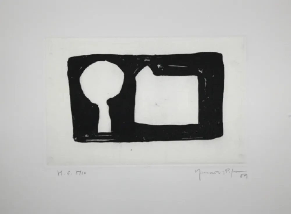 Aguatinta Hernandez Pijuan - La morera i la casa