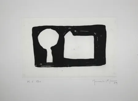 Aguatinta Hernandez Pijuan - La morera i la casa