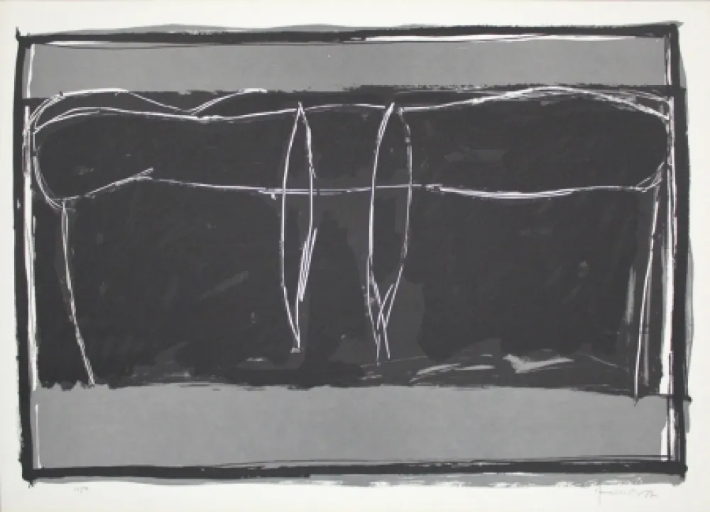 Litografía Hernandez Pijuan - Landscape 3