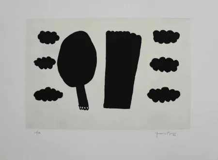 Aguatinta Hernandez Pijuan - Memòria de la Segarra II