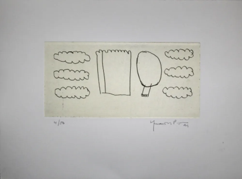 Grabado Hernandez Pijuan - Memòria de la Segarra V