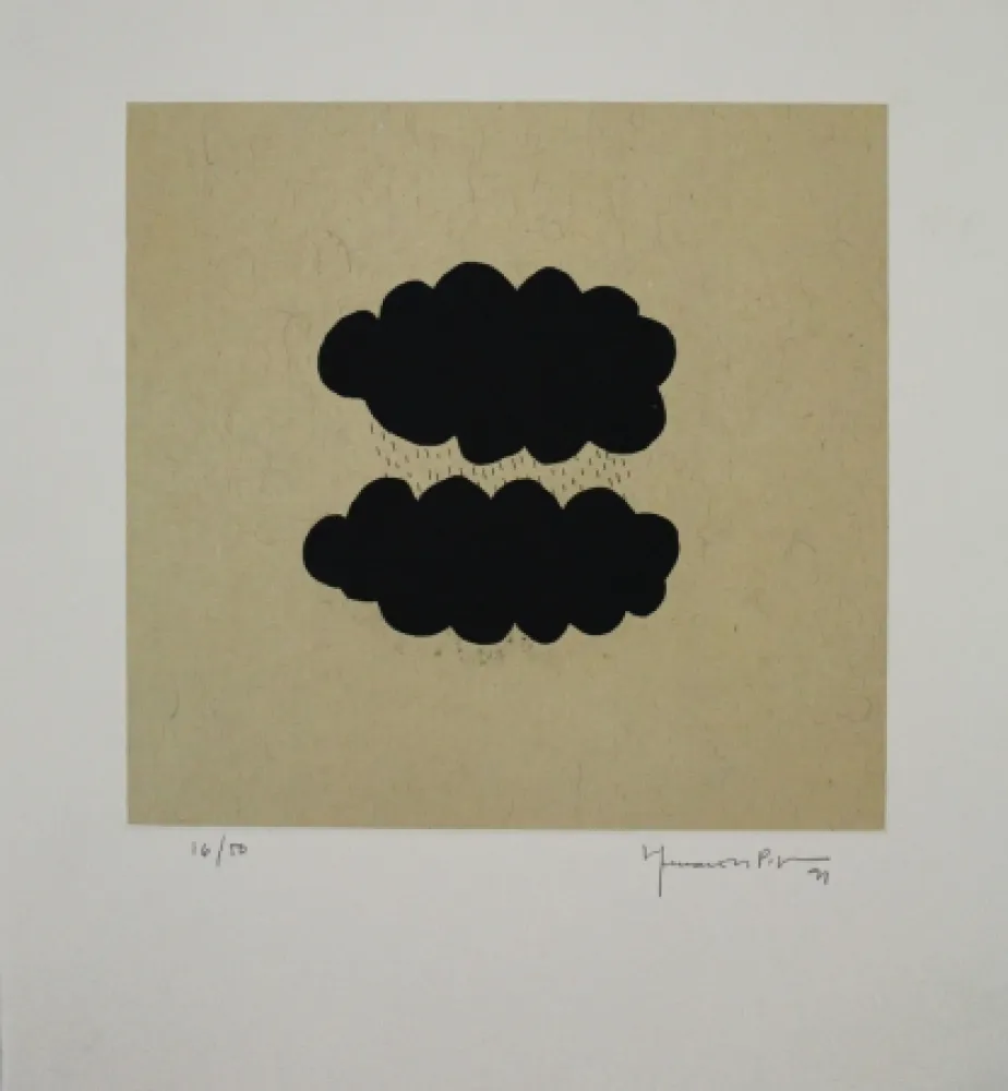 Aguatinta Hernandez Pijuan - Núvols III