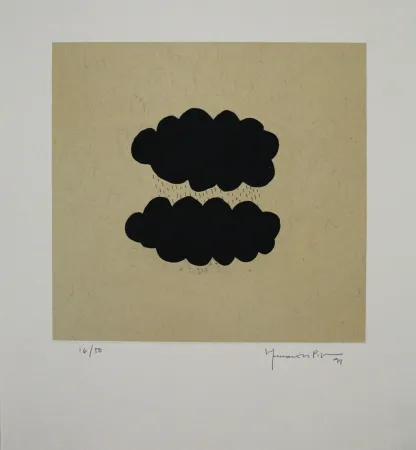 Aguatinta Hernandez Pijuan - Núvols III