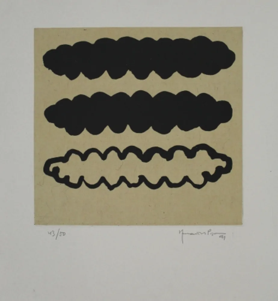 Aguatinta Hernandez Pijuan - Núvols IV