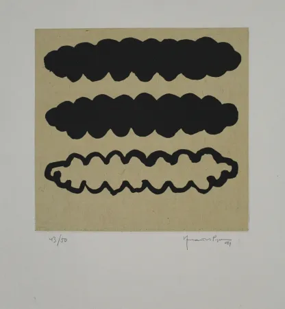 Aguatinta Hernandez Pijuan - Núvols IV