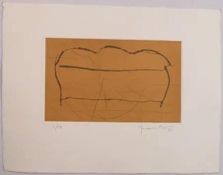 Aguatinta Hernandez Pijuan - Ocre