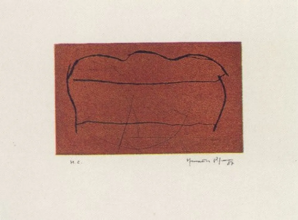 Aguatinta Hernandez Pijuan - Ocre