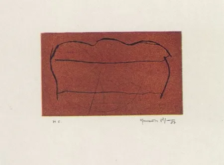 Aguatinta Hernandez Pijuan - Ocre