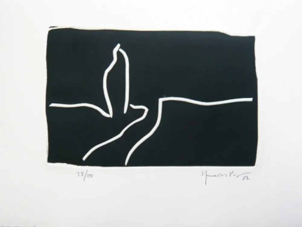 Linograbado Hernandez Pijuan - Paisatge 1