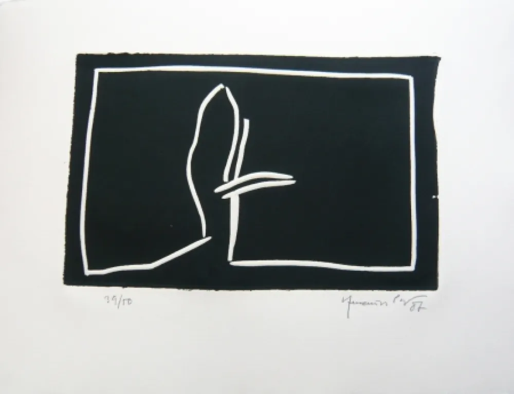 Linograbado Hernandez Pijuan - Paisatge 2