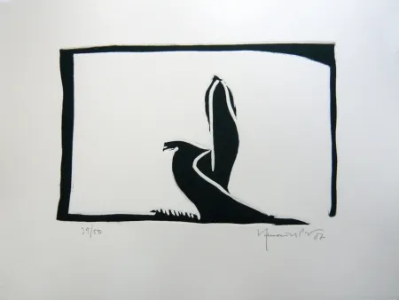 Linograbado Hernandez Pijuan - Paisatge 3