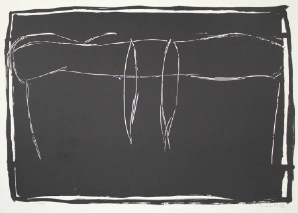 Litografía Hernandez Pijuan - Paisatge 4 / Landscape 4