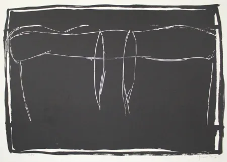 Litografía Hernandez Pijuan - Paisatge 4 / Landscape 4