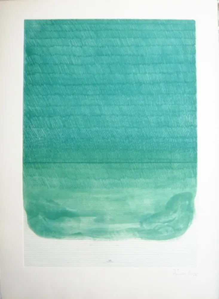 Grabado Hernandez Pijuan - Paisatge acotacio