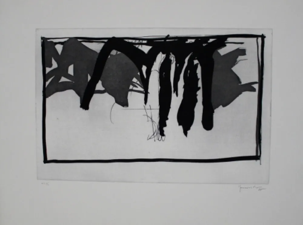 Aguafuerte Y Aguatinta Hernandez Pijuan - Paisatge amb xiprers I