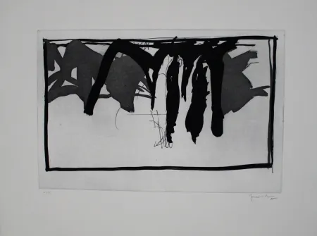 Aguafuerte Y Aguatinta Hernandez Pijuan - Paisatge amb xiprers I