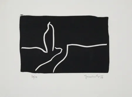 Linograbado Hernandez Pijuan - Paisatge I / Landscape I