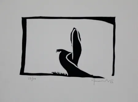 Linograbado Hernandez Pijuan - Paisatge III / Landscape III