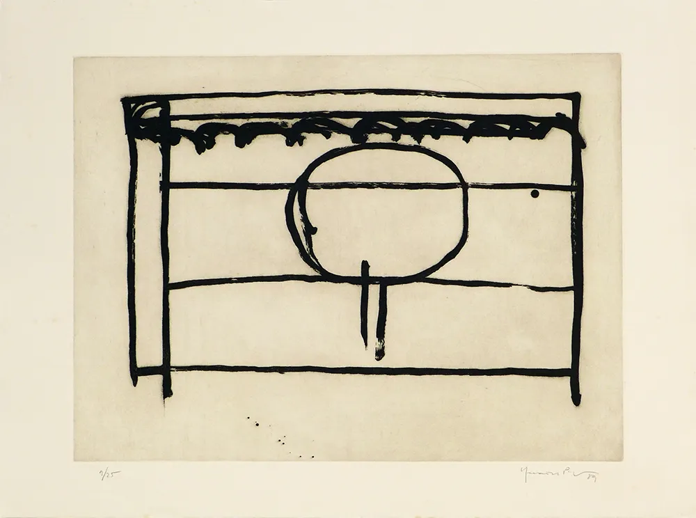 Grabado Hernandez Pijuan - Recorrido para un espacio I