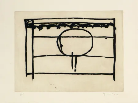 Grabado Hernandez Pijuan - Recorrido para un espacio I