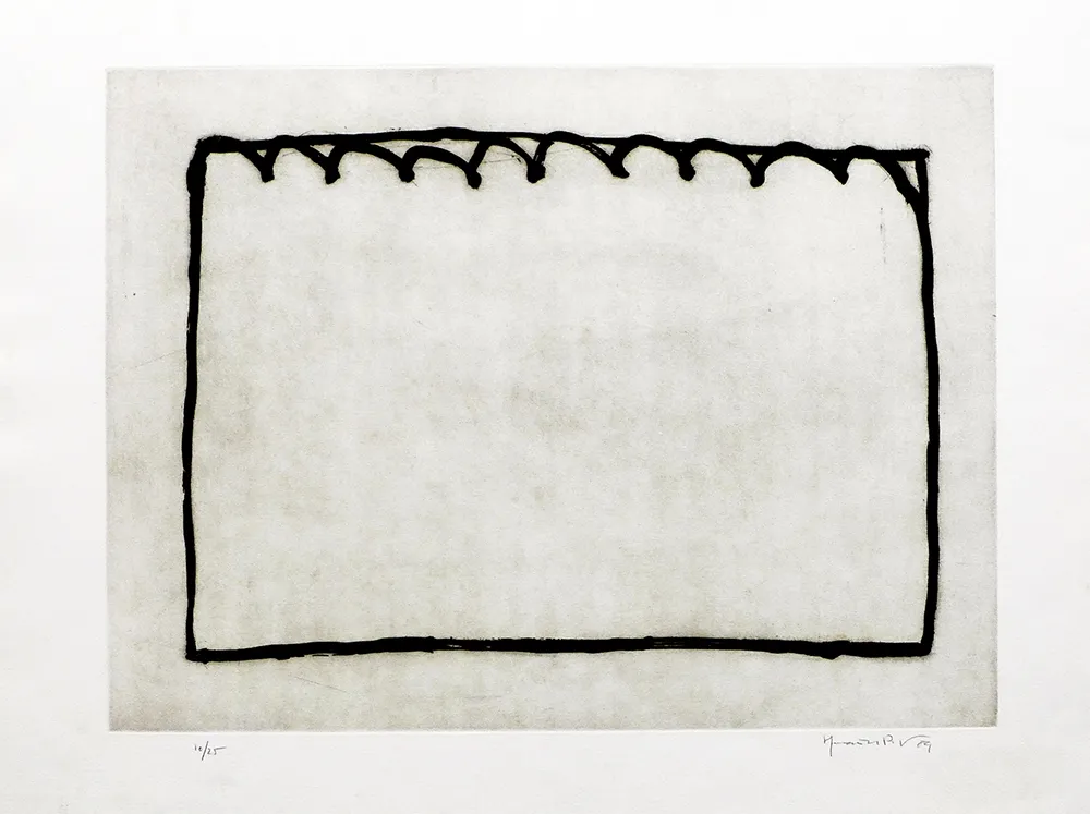 Grabado Hernandez Pijuan - Recorrido para un espacio III